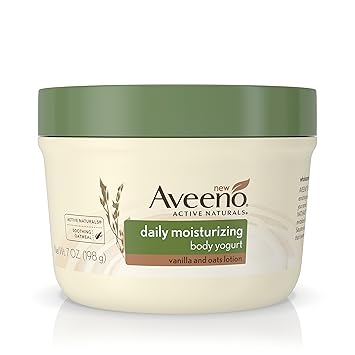Aveeno Active Naturals Daily Moisturizing Body Yogurt Moisturizer, Vanilla And Oats, 7 Oz. (Pack of 3)