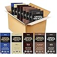 Green & Black’s Organic Chocolate Gift Set Variety Pack (85% Dark Chocolate, 70% Dark Chocolate, Milk Chocolate with Almonds, Milk Chocolate, and White Chocolate), 8 - 3.17 oz Bars