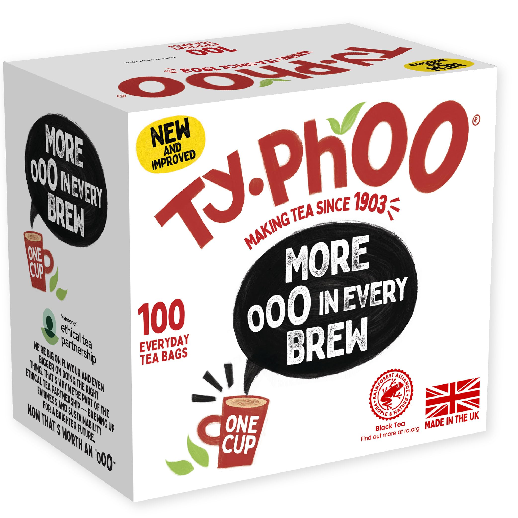 6 TY-PHOO ONE Cup 100 Tea Bags