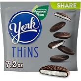 YORK THiNS Dark Chocolate Peppermint Patties, Candy Share Pack, 7.2 oz