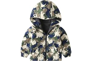 Toddler Boy Girl Fleece Lined Jackets Waterproof Hooded Windbreaker Coat for Winter Fall 2023