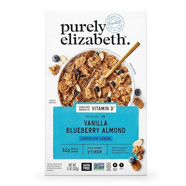 PURELY ELIZABETH, VANILLA BLUEBERRY ALMOND CEREAL, 11 OUNCE