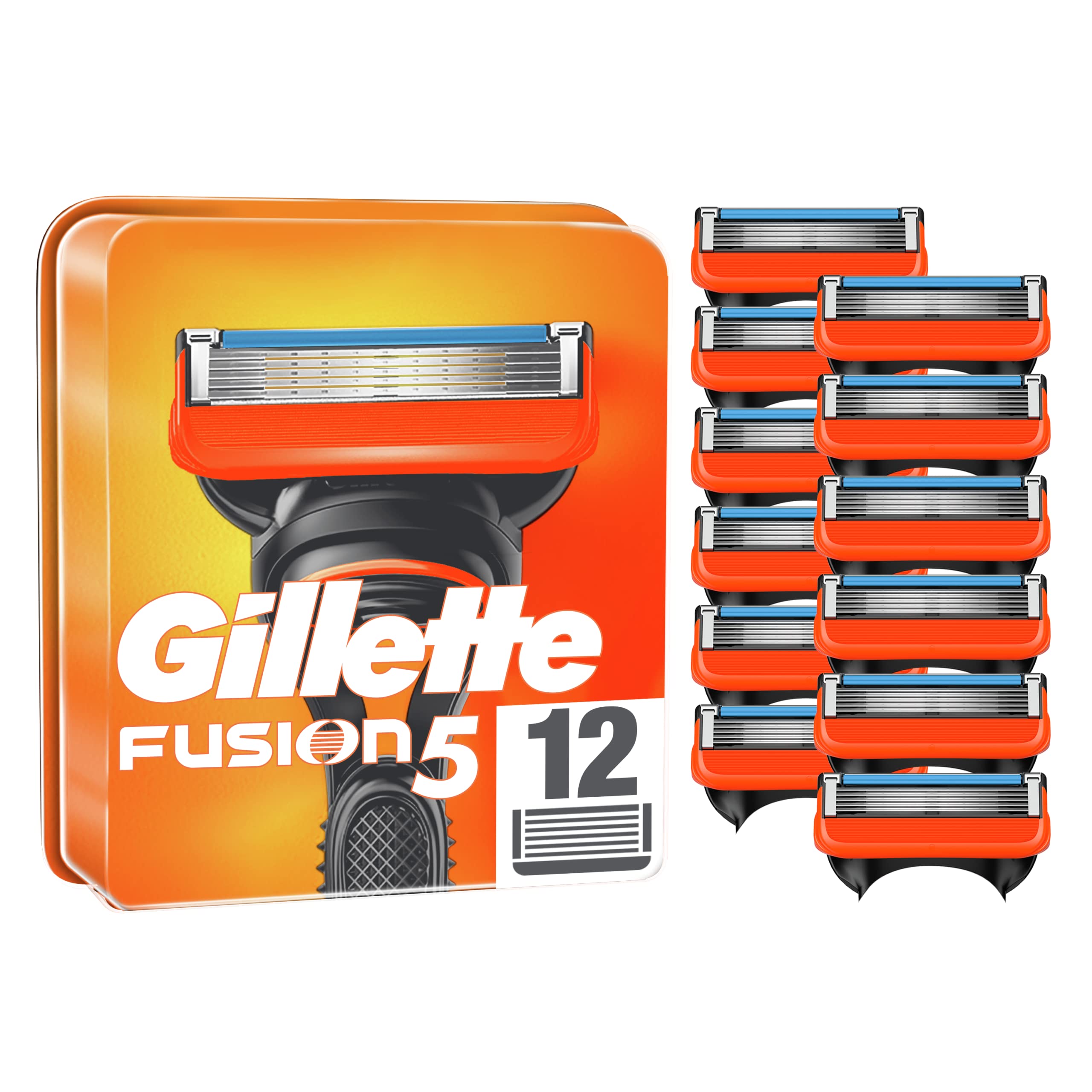 Men’s Gillette Fusion5 Razor Blades – 1 Pack of 12