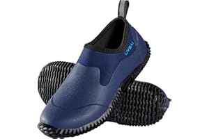 UVSAI Men’s Waterproof Garden Shoes Rain Boots Slip-On Footwear for Gardening Farming Camping Lawn Care Yard Work