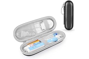 Yinke Electric Toothbrush Travel Case for Philips Sonicare & Braun Oral-B/Oral B Pro with Accessories Storage, Protective Hard Cover Portable Storage Bag (Black)