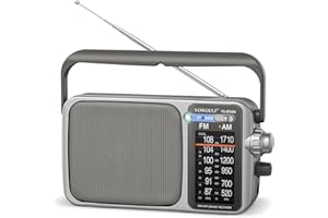 YOWGULF AM FM Radio with Best Reception,Bluetooth Portable AM FM Transistor,Battery Operated Radio or AC Power,Large Dial,Headphone Jack, Gifts for Seniors Elderly