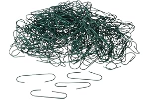 Shappy 300 Pack Ornament Hooks for Christmas Tree Decorations Mini Ornament Hangers Metal Xmas Hooks Small Wire Baubles Ball Hangers for Christmas Tree Decoration(Green)
