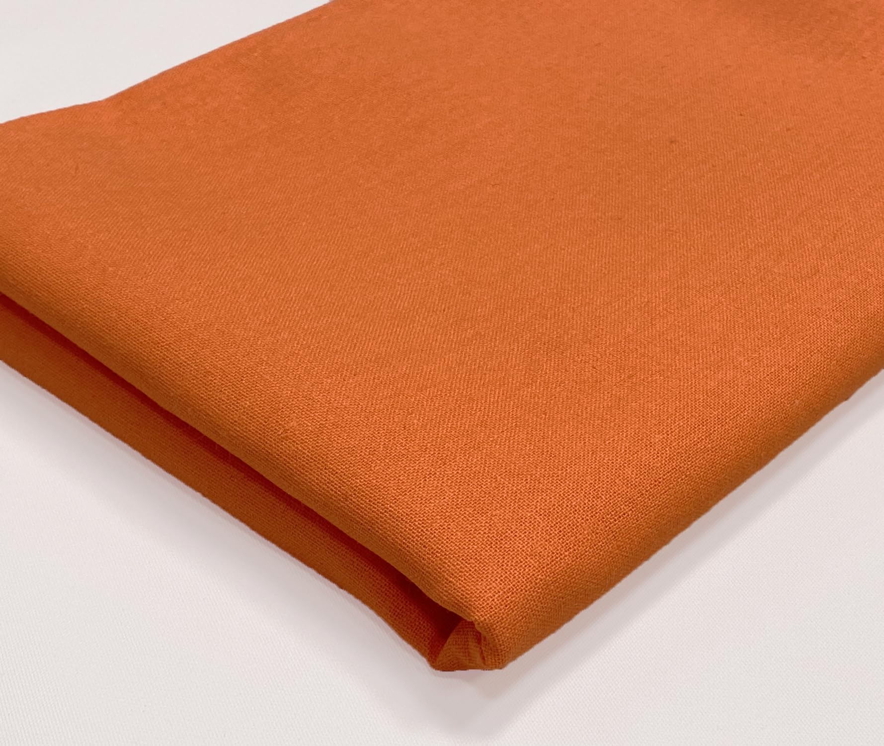 A-Express Plain Cotton Fabric - 60 Inches 150cm Extra Wide Per Metre - 150 GSM Viscose Material - for Clothing, Quilting, Curtain Lining, Sheeting, Costume, Dress, Bedding - Orange 5 Meters — image 1