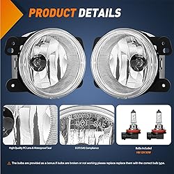 Nilight Fog Lights Assembly Compatible with 2007