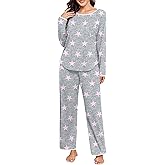 PrinStory Women 2025 Fall and Winter Pajamas Set Long Sleeve Ladies Pjs 2 Piece Pajama Lounge Sets