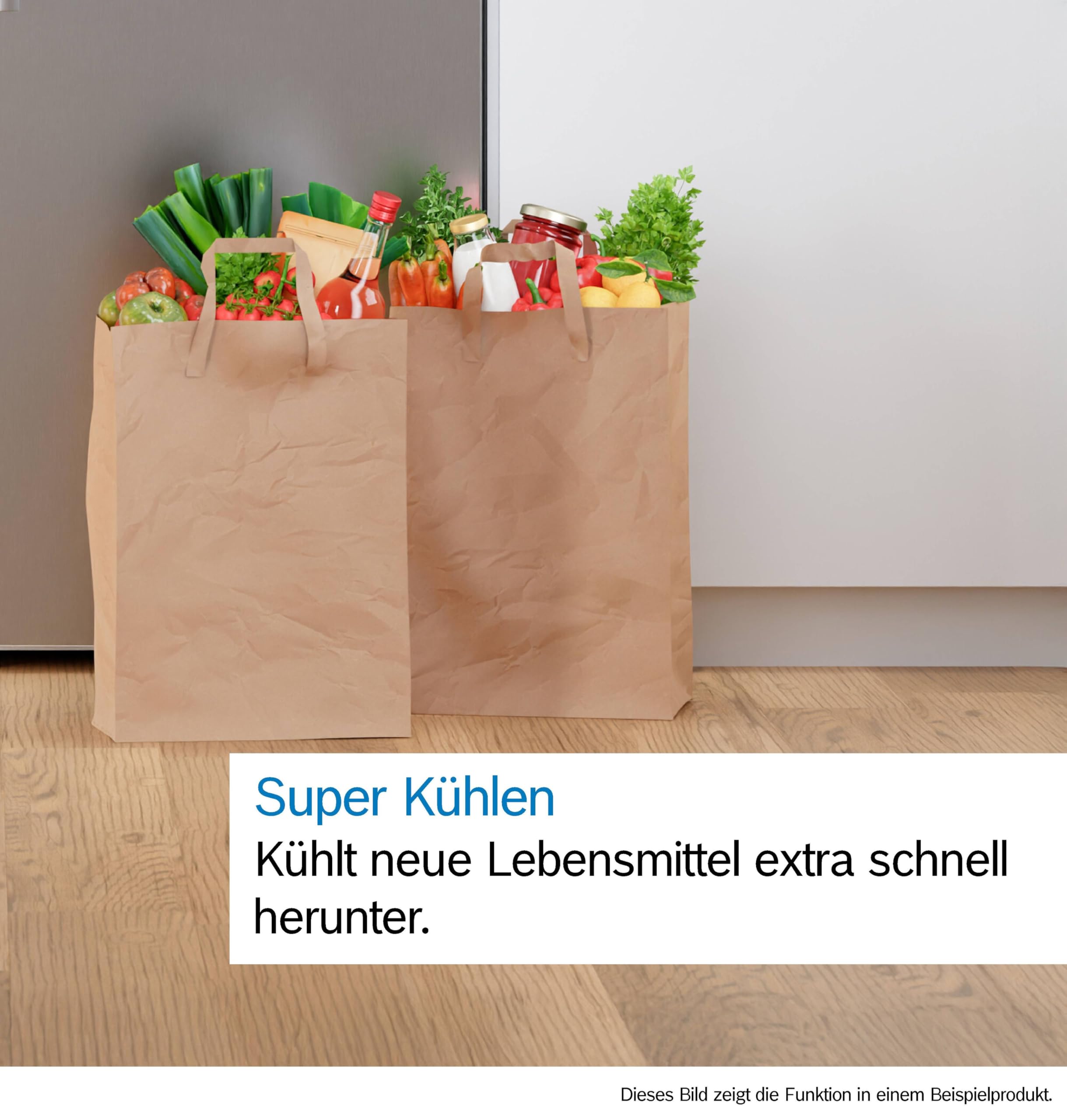 Bosch Freistehende Kühl-Gefrier-Kombination 203 x 60 cm, Serie 4, Total No Frost, VitaFresh XXL für länger frische Lebensmittel, Easy Access Shelf, Perfect Fit, Metall-Optik, KGN392LCG 5