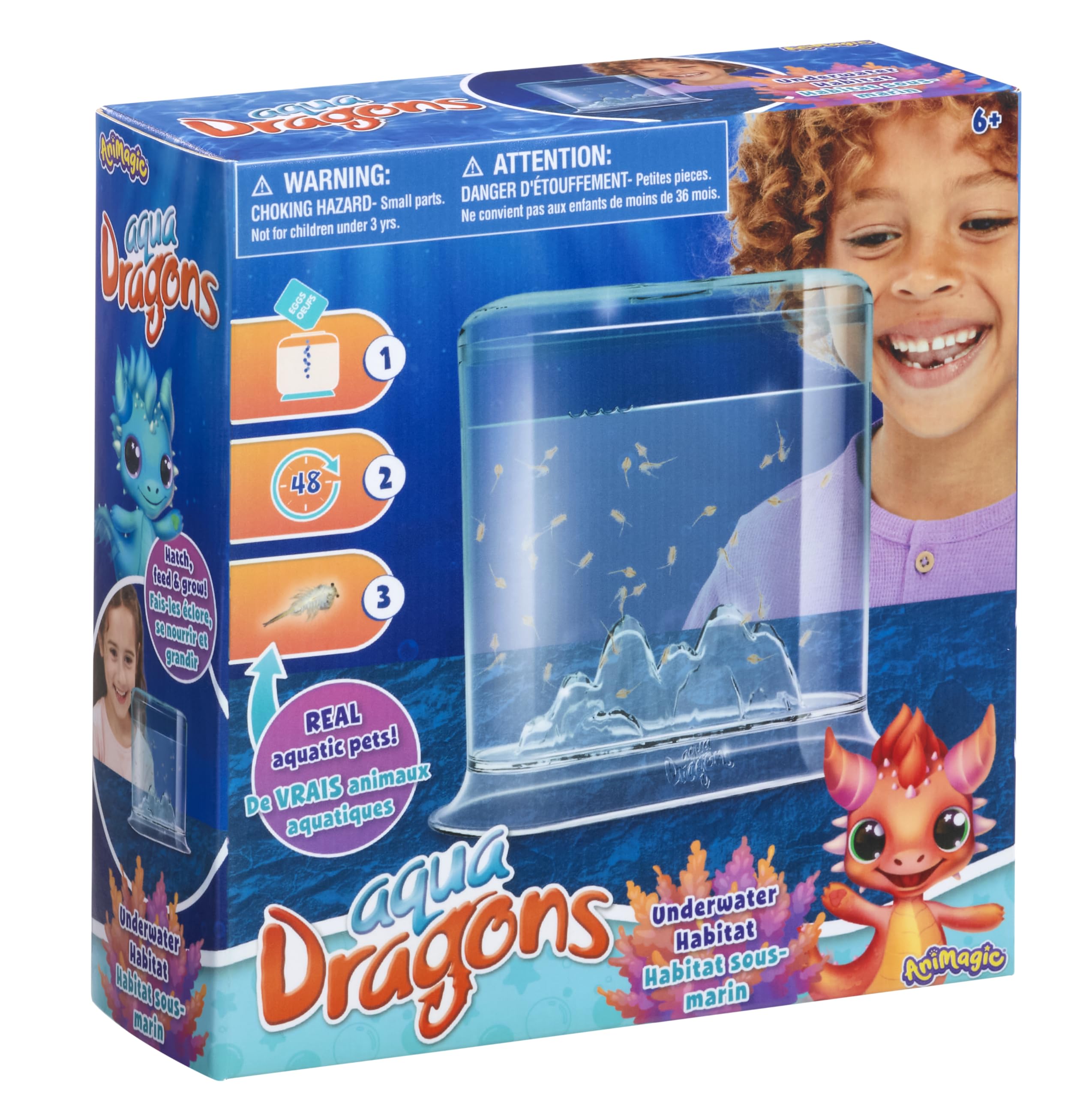 Animagic Aqua Dragons Hatch 'n' Grow Basic Tank | Build an Aquatic Ecosystem, Watch Prehistoric Pets Hatch & Grow Science Kit | Ages 6+