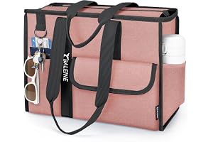 BALEINE Utility Tote Bag for Women with Zipper, Teacher Nurse Work Bag | Detachable Reinforced Bottom, Water Resistant Oxford