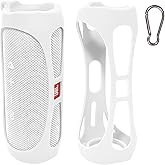 GETGEAR Silicone Cover Sleeve for JBL Waterproof Portable Bluetooth Speaker FLIP 5, Customized Design Skin Portable Protection Solution, Best Matching in Shape and Color (White)