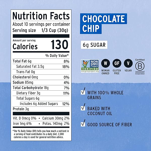 PURELY ELIZABETH COOKIE GRANOLA CHOC CHIP 11 OZ