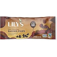 Dark Chocolate Baking Chips by Lily's |Stevia Sweetened, No Added Sugar, Low-Carb, Keto Friendly | 55% Cocoa | Fair…