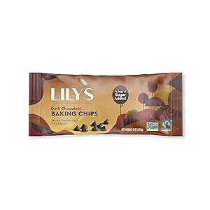 Lily's Dark Chocolate Chips, Stevia, Vegan, 55% Cocoa, Non-GMO, Sugar Free, 27 oz Total (3 Pack Value)