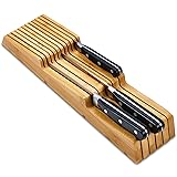 Bamboo In Drawer Knife Holder 6 slots - Knife Block