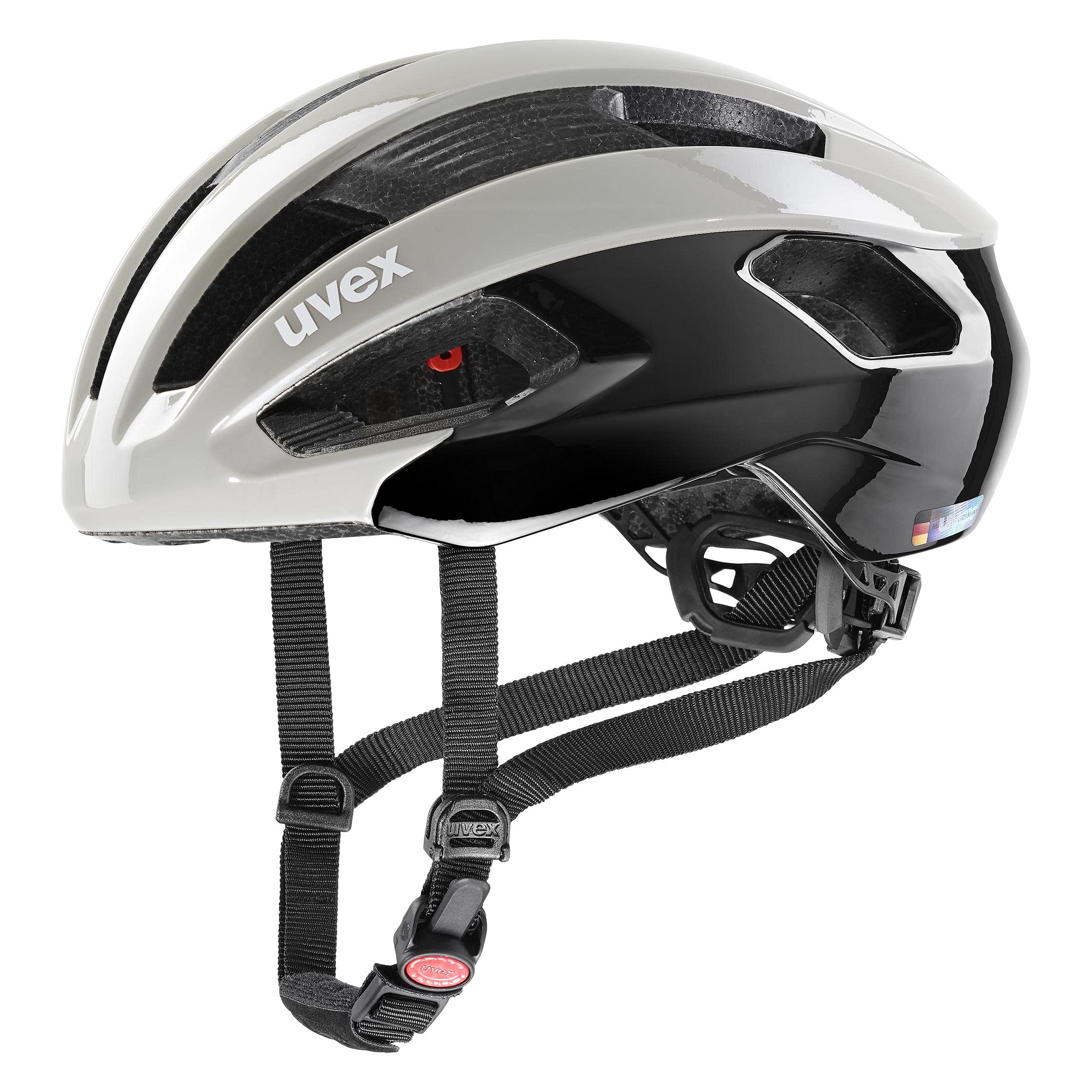 uvex Rise - Secure Performance Bike Helmet for Men & Women - Individual Fit - Optimized Ventilation - Sand - Black - 52-56 cm