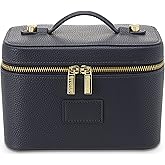ETOILE - Mini Vanity Case Navy - Stylish Travel Makeup Bag Organizer With Removable Dividers