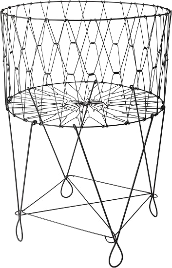 Amazon Com Vintage Black Wire Laundry Basket Hamper 27x27x40 By Kindwer Home Kitchen