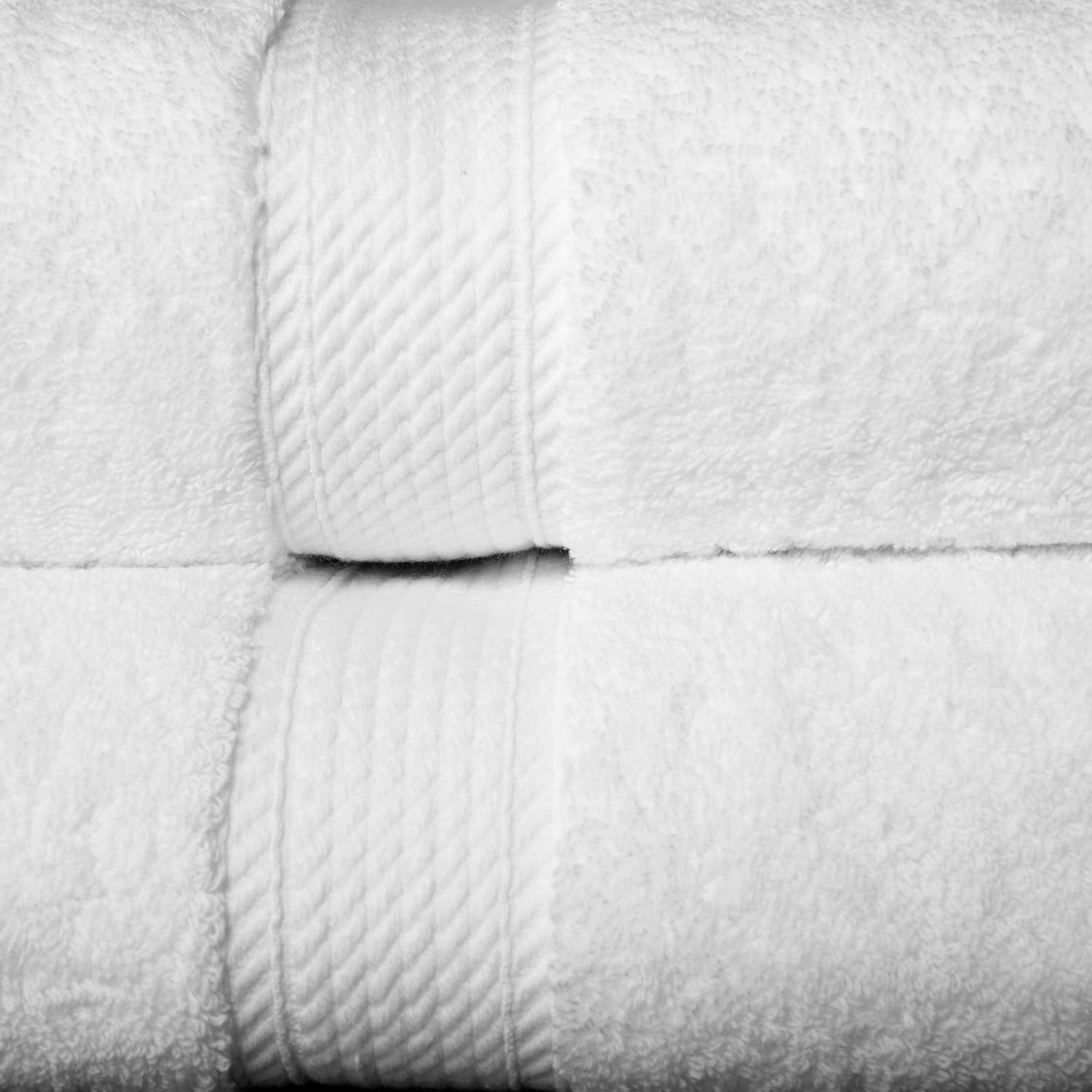 SUPERIOR Egyptian Cotton Solid Towel Set, 2PC Bath, White, 2 Count: Home & Kitchen