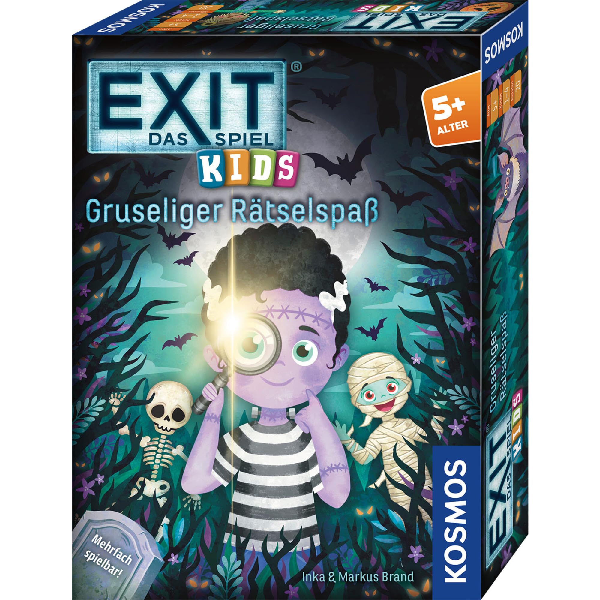 KOSMOS 684280 EXIT® - Das Spiel Kids - Gruseliger Rätselspaß, Rätselspiel ab 5 Jahre für 1-4 Kinder, mehrfach spielbar, Escape Room Spiel, Exit Game, Halloween Spiel, Kinderspiel
