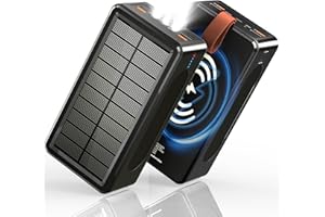 FEIDYNS Portable Charger 90000mAh Power Bank High Capacity with Solar Charger - 35W Fast Charging Wireless Charger Battery Pack for Camping, Travel, Emergencies, Tech Devices | 7-Port PD/USB-C, LED Flashlight