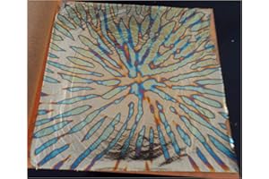 JINRUISI Variegated Gold Foil Leaf 50 Sheets Booklet Colorful Imitation Gold Leaf Gilding Craft Decoration Art (Blooming Flower Gold)