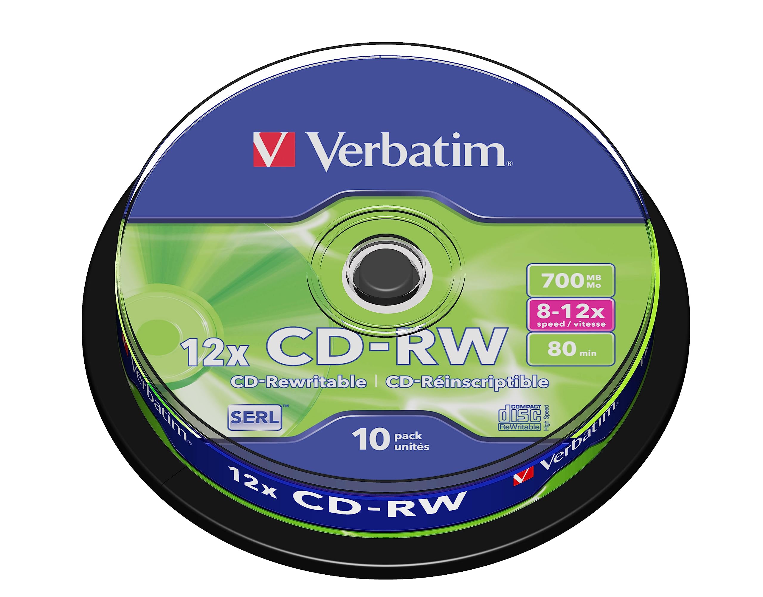 Verbatim 43480 12x CD-RW - 10 Pack Spindle