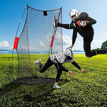 UK Forza 16 X 7 Socketed Powder Coated Football Goal Net Pair