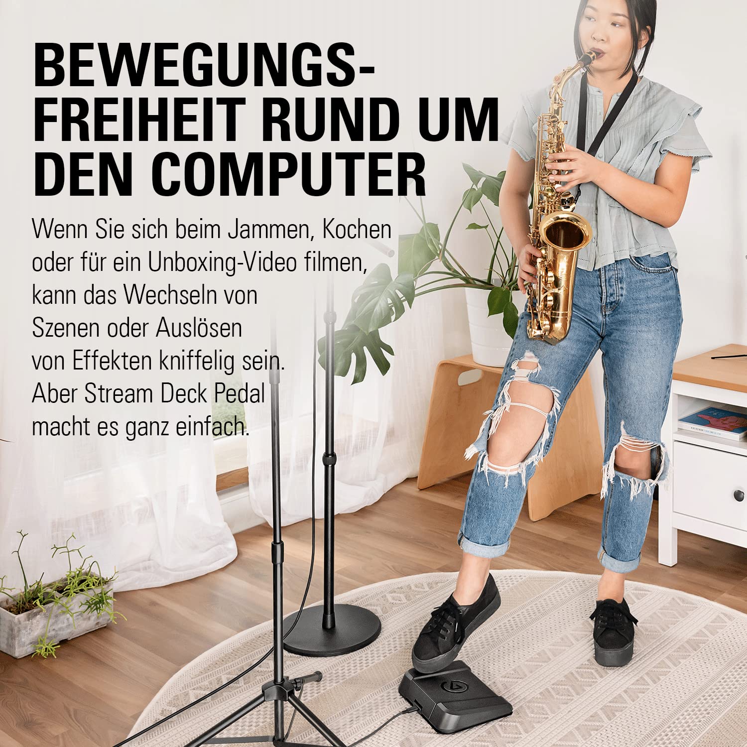 Elgato Stream Deck Pedal – Freihand-Studio-Controller, 3 Makro-Fußpedale, Auslösen von Aktionen in Apps und Software wie OBS, Twitch, YouTube und anderen, für Mac und PC 5