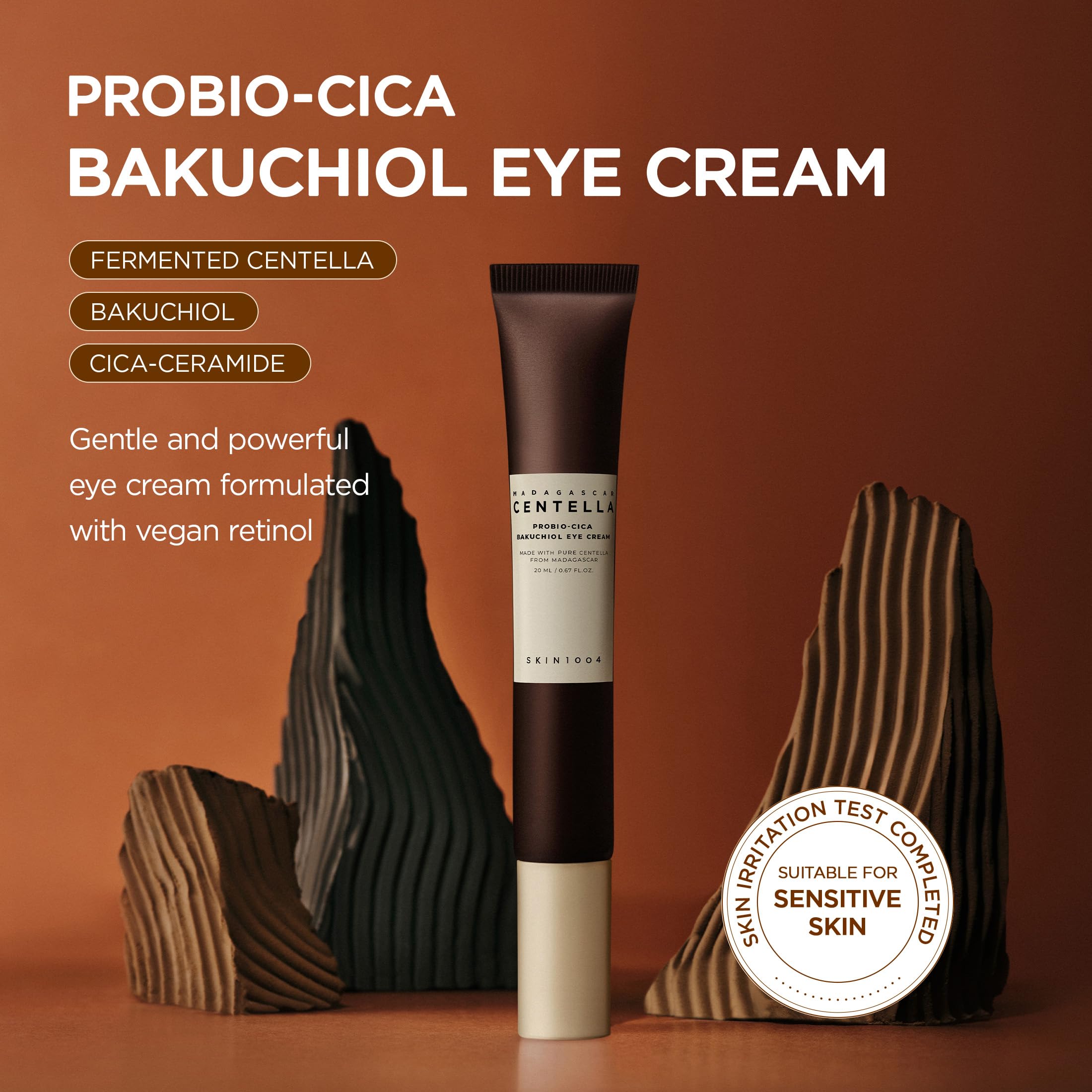 SKIN1004 Centella Probio-Cica Bakuchiol Eye Cream 0.68 fl.oz, 20ml, Korean Eye Cream with Bakuchiol & Centella, Hydrating Eye Treatment for Eye Area Care, Retinol Alternative, Vegan, Korean Skin Care