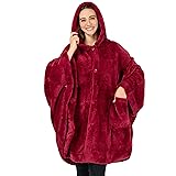 PAVILIA Angel Wrap Hooded Blanket Poncho, Wearable