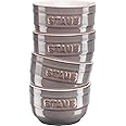Staub 40508-156 Ramkan 3.5 inches (9 cm), 4 Piece Set, Antique Gray, Ceramic Small Bowl, Bowl Set, Microwave Safe