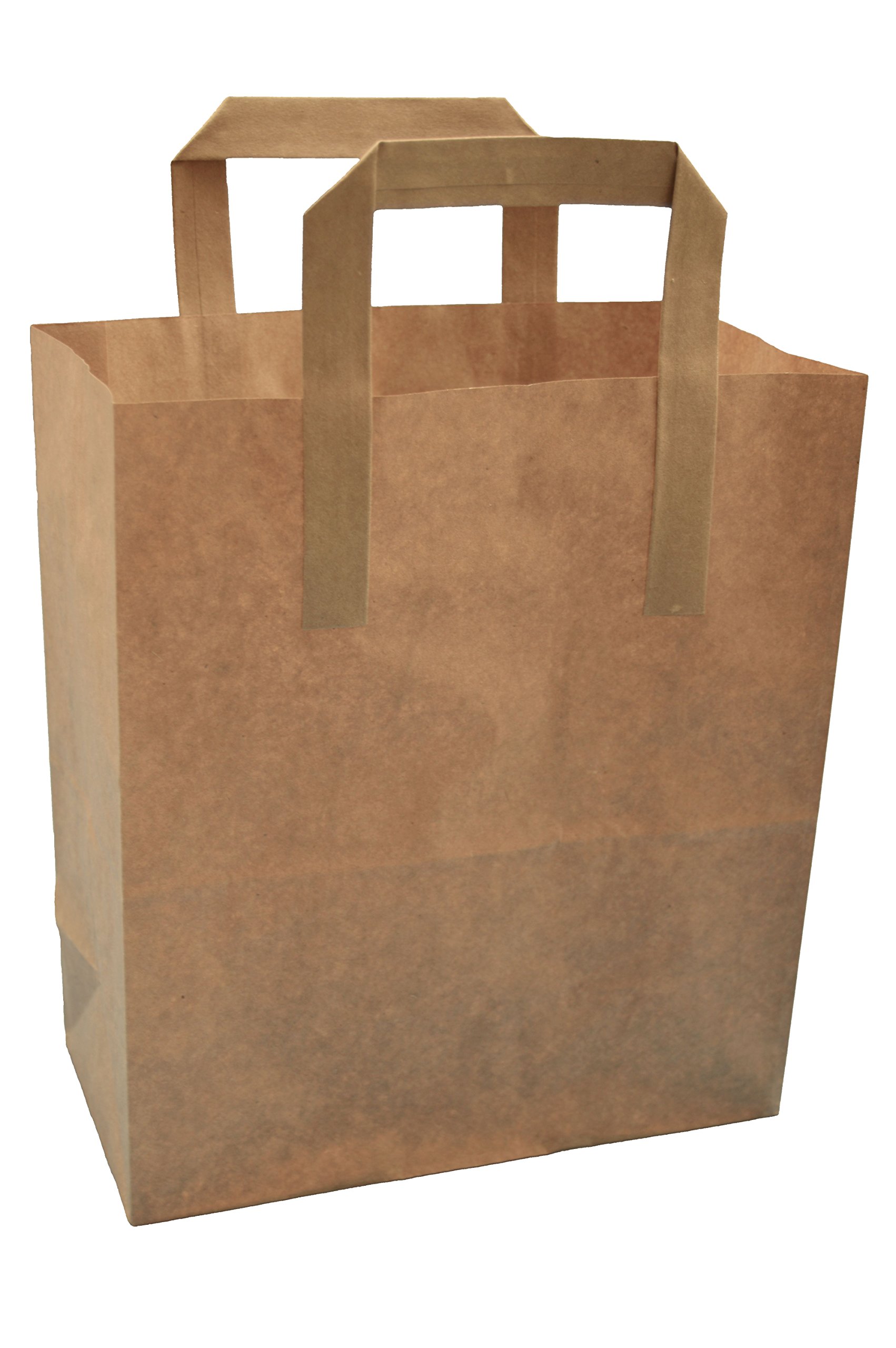 Thepaperbagstore 20 MEDIUM BROWN KRAFT PAPER (TM) CARRIER SOS TAKEAWAY BAGS MEDIUM 8"x10"5"