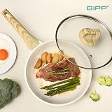 GiPP Nonstick Frying Pan with Lid 24 cm Granite White PFOA Free view 7