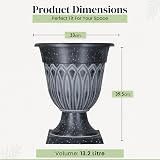 SG Traders Large Tampa Urn Plant Pot Stand Pack of 2 33x39cm UV Resistant view 5