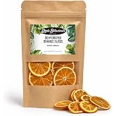 Dehydrated Dried Orange Slices Wheels | Approx 15+ Slices | 100% Natural | Sugar Free | Gluten Free | Dehydrated Orange Wheels for Cocktails, Garnishes, Deserts | Fruit Slice | 1.76 OZ | 50 Grams