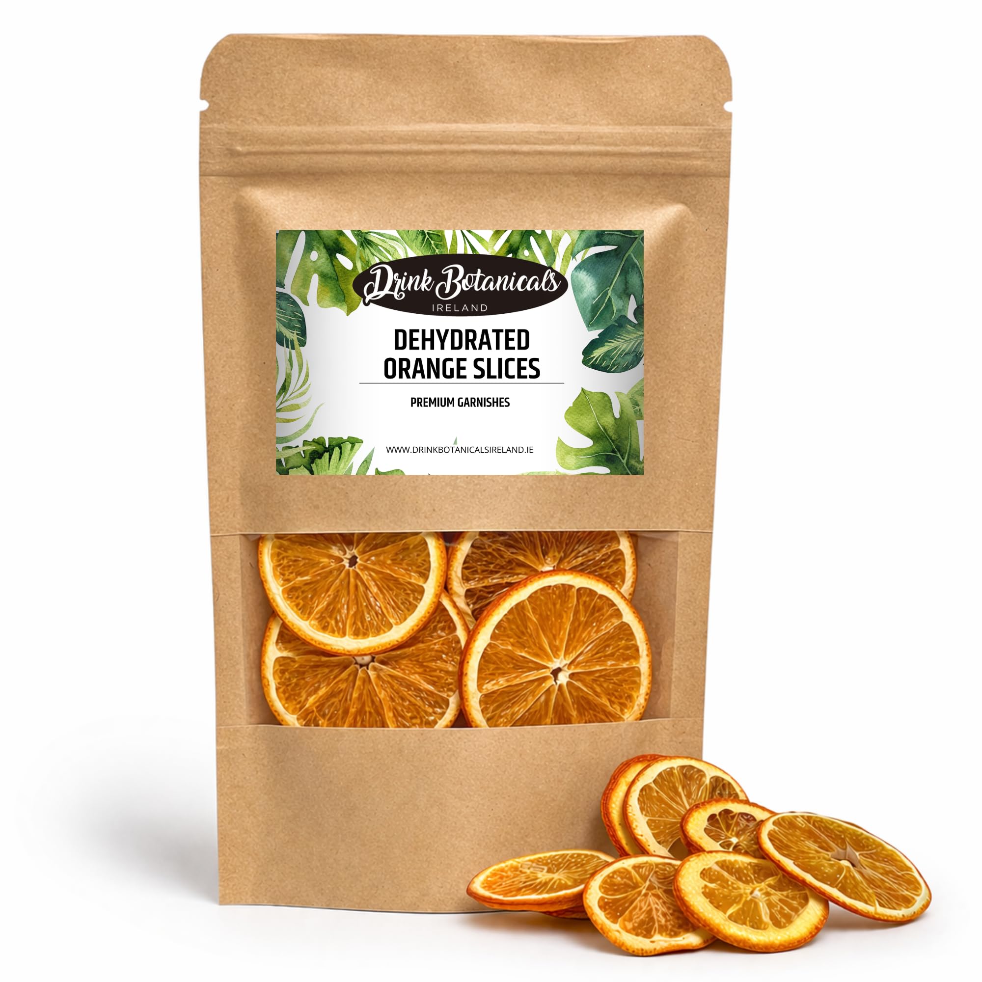 Dehydrated Dried Orange Slices Wheels | Approx 17+ Slices | 100% Natural | Sugar Free | Gluten Free | Dehydrated Orange Wheels for Cocktails, Garnishes, Deserts | Fruit Slice | 1.76 OZ | 50 Grams