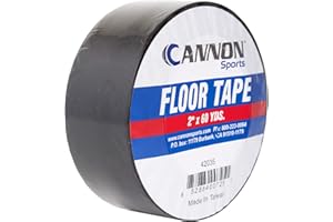 Cannon Sports Heavy Duty Vinyl Floor Marking Tape - 2 Inches x 180 Feet - Tough Floor Tape for Marking, Safety, Pickleball Co