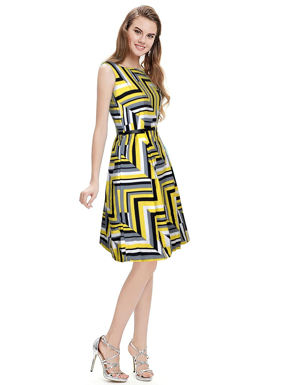 purvaja women's crepe skater dress