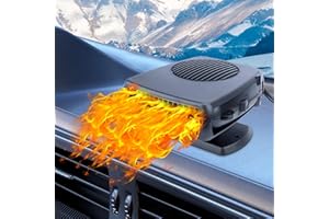 XXIMUIM Car Heater Fan, 12V 200W Fast Heating and Cooling Fan Portable Windshield Defogger and Defroster Plug into Cigarette Lighter for Car RV SUV (Large)