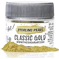 The Sugar Art - Sterling Pearl - Edible Shimmer Powder For Decorating Cakes, Cupcakes, Cake Pops, & More - Dust on Shine & Lu