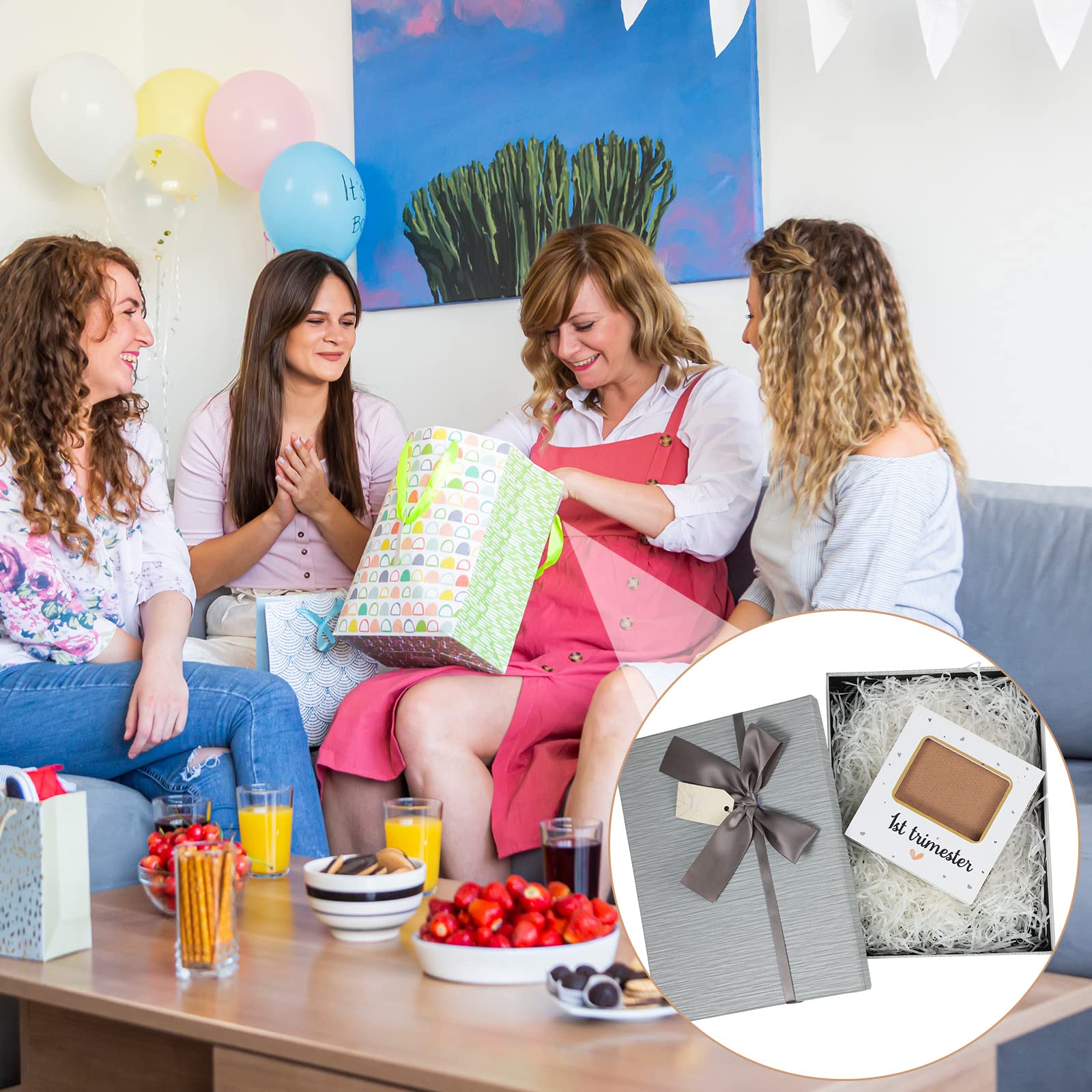 Amyhill Triple Ultrasound Picture Frames, Baby Sonogram Photo Frame Pregnancy Ultrasound Keepsake Frame, Gift for Expecting Parents, Baby Shower Nursery Decor, White