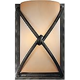 Minka Lavery Aspen II 1 Light Wall Sconce in Aspen Bronze Finish with Rustic Scavo Glass
