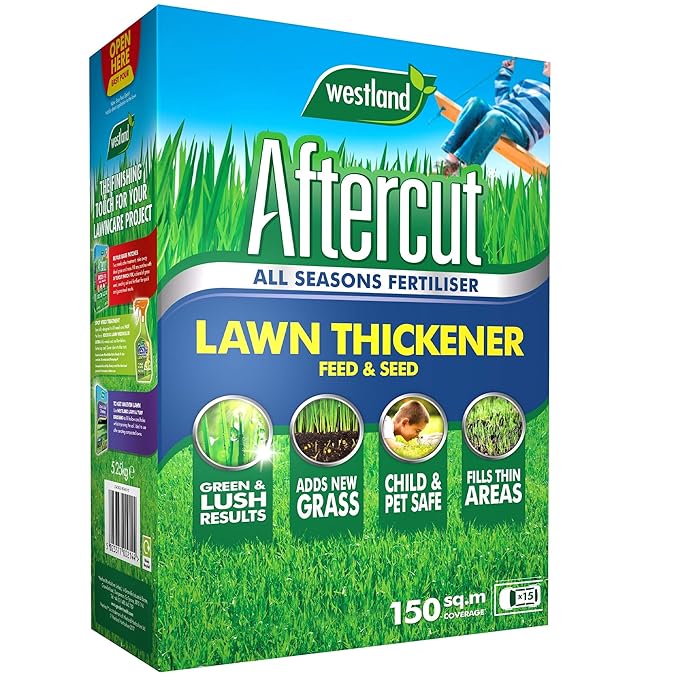 Aftercut Lawn Thickener Feed and Seed, 150 m2, 5.25 kg Amazon.co.uk