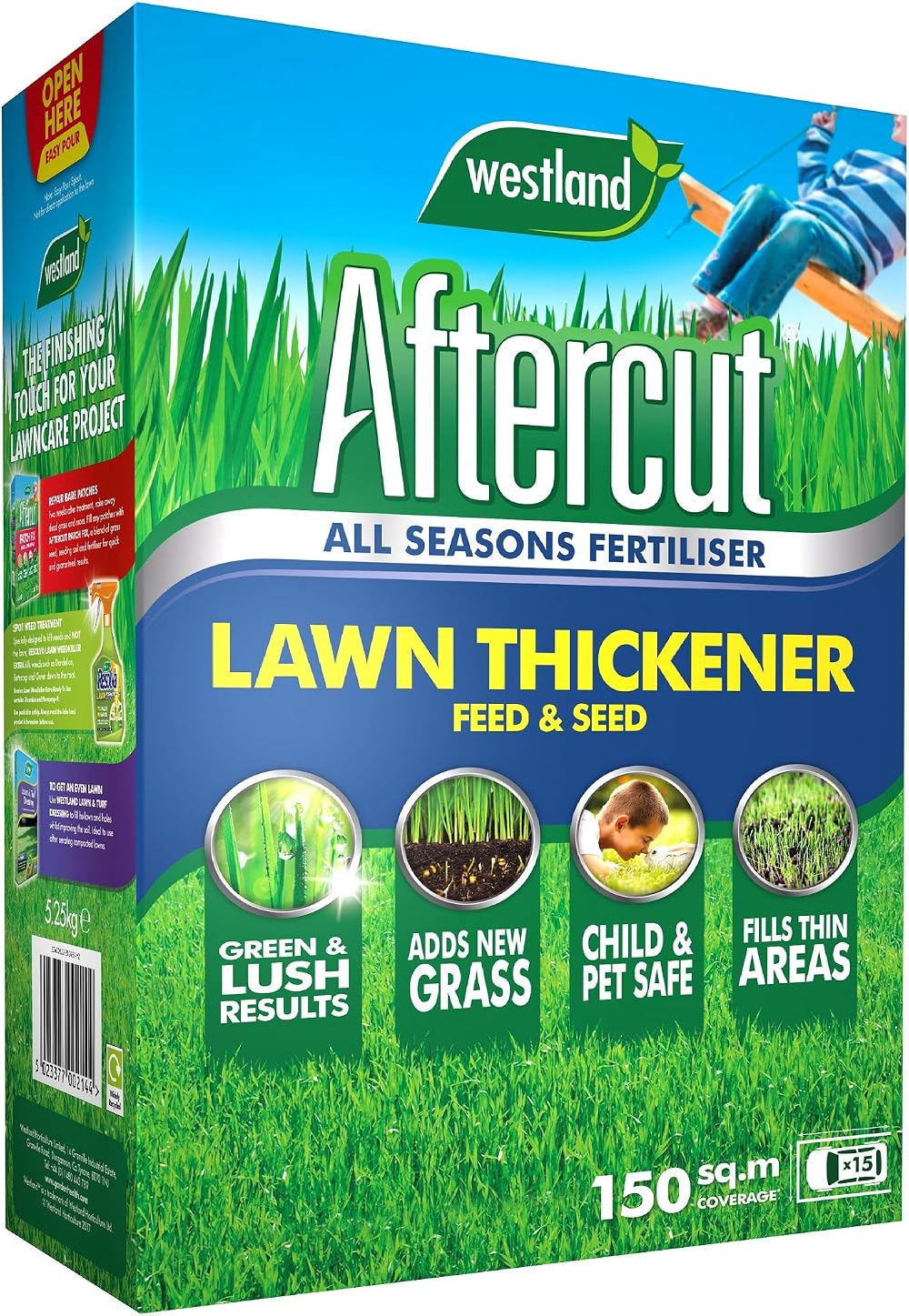 Aftercut Lawn Thickener Feed and Seed 150 m2 5.25 kg Green