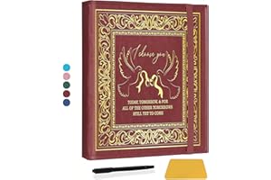 CWEGSJ Wedding Photo Album for 3x5 4x6 5x7 Pictures DIY Memory Leather Cover Album Wedding Gift,Marriage Photo Album,Engagement Scrapbook Album(Album Choose you-Brown)