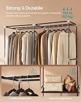 SONGMICS Fabric Wardrobe 45 x 127 x 176 cm with 2 Hanging Compartments view 3
